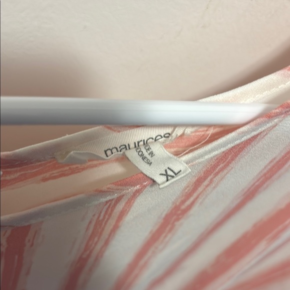 Maurice’s size XL Striped Pink and White Women's Top - Picture 2 of 4